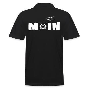 ostsee Küste nordsee Kapitän moin moin küstenkind - Männer Poloshirt - Schwarz - Hinten - Kai (181cm)