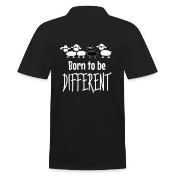 Born to be different. Black sheep - Men's Polo Shirt - black - Back - Kai (181cm)