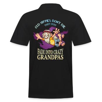 Alte Hippies Sterben Nicht, Sie Werden Einfach - Männer Poloshirt - Schwarz - Hinten - Kai (181cm)