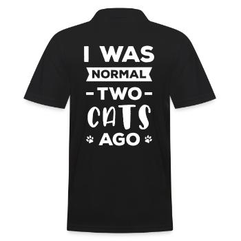 Kitten Cat Lover Owner Kitty Purr Meow - Men's Polo Shirt - black - Back - Kai (181cm)