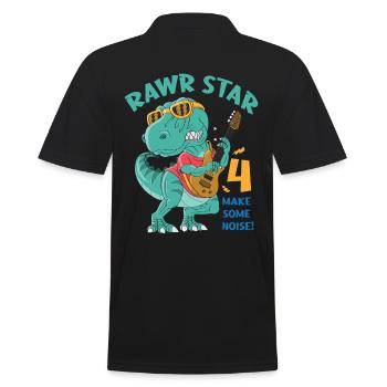 Enfant de 4 ans, dinosaure - Polo Homme - noir - Dos - Kai (181cm)