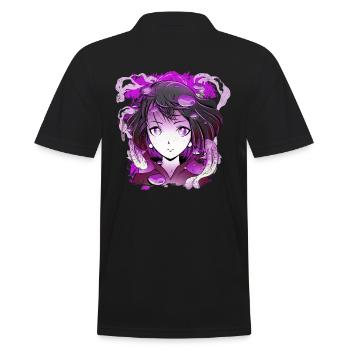 Sakura Haruno Japanese Anime Character - Men's Polo Shirt - black - Back - Kai (181cm)