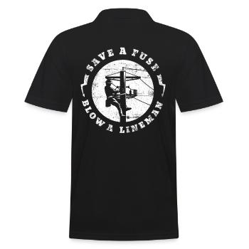 Enregistrer un fusible Souffler une conception de monteur de ligne pour les électriciens - Polo Homme - noir - Dos - Kai (181cm)