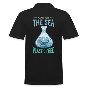 Gardez la mer sans plastique pour le climat - Polo Homme - noir - Dos - Kai (181cm)