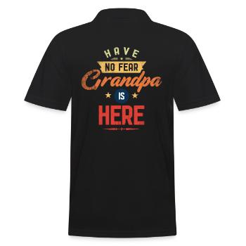 Haben Sie Keine Angst, Opa Ist Hier Vintage Design - Männer Poloshirt - Schwarz - Hinten - Kai (181cm)