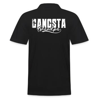 Gangsta Opa Design Für Einen Opa - Männer Poloshirt - Schwarz - Hinten - Kai (181cm)