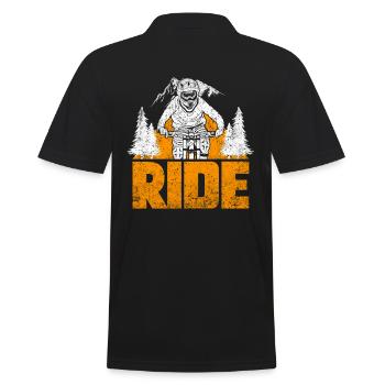 Ride Cyclist Design for cyclists or bikers - Men's Polo Shirt - black - Back - Kai (181cm)