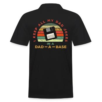 Ich Bewahre Alle Witze Meines Vaters In Einem - Männer Poloshirt - Schwarz - Hinten - Kai (181cm)