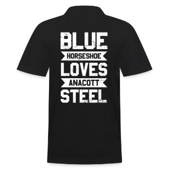 Blue Horseshoe aime Anacott Steel Trading Design - Polo Homme - noir - Dos - Kai (181cm)