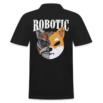 Roboterdesign Für Roboteringenieur Oder Fans - Männer Poloshirt - Schwarz - Hinten - Kai (181cm)