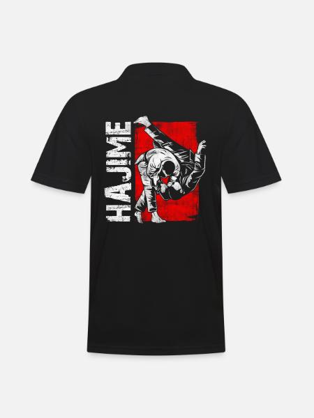 Hajime-design Für Karate- Und Kampfkunstfans - Männer Poloshirt - Schwarz