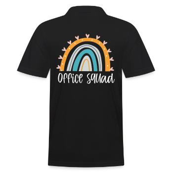 Office Squad Design Für Verwaltungsassistenten - Männer Poloshirt - Schwarz - Hinten - Kai (181cm)