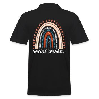 Sozialarbeiter-design Für Wohlfahrtsarbeiter - Männer Poloshirt - Schwarz - Hinten - Kai (181cm)