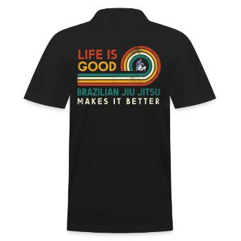 La vie est bonne Brésilien Jui Jitso Power - Polo Homme - noir - Dos - Kai (181cm)