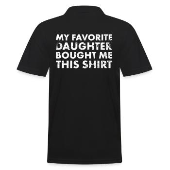 Ma fille préférée m’a donné cette chemise pour - Polo Homme - noir - Dos - Kai (181cm)