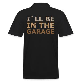I Will Be In Garage Design For Mechanics - Men's Polo Shirt - black - Back - Kai (181cm)