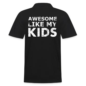 Fantastisch Wie Mein Kinderdesign Für Papa Oder - Männer Poloshirt - Schwarz - Hinten - Kai (181cm)