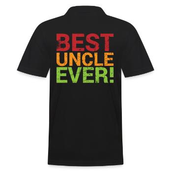 Bester Onkel Aller Zeiten Zum Geburtstag Des - Männer Poloshirt - Schwarz - Hinten - Kai (181cm)