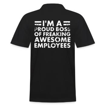 Je suis un fier patron de Damn Great - Polo Homme - noir - Dos - Kai (181cm)