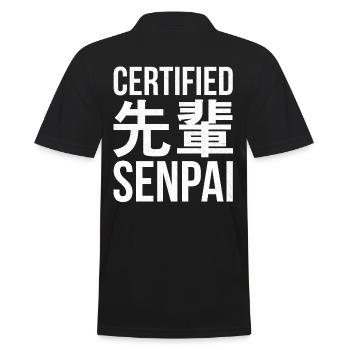Zertifiziertes Senpai-design Für Japanische - Männer Poloshirt - Schwarz - Hinten - Kai (181cm)