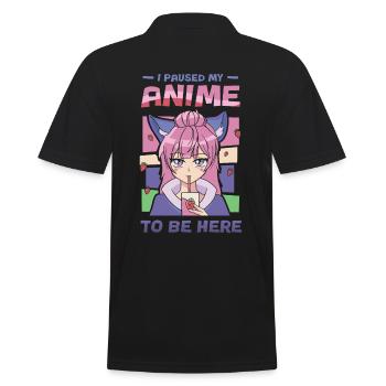 J’ai arrêté mon anime pour concevoir ici - Polo Homme - noir - Dos - Kai (181cm)