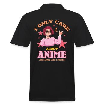 Ich Interessiere Mich Nur Für Anime Und Mag - Männer Poloshirt - Schwarz - Hinten - Kai (181cm)