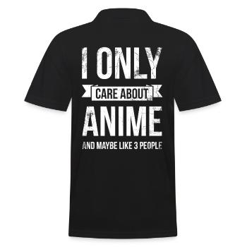 Ich Interessiere Mich Nur Für Anime Und Mag - Männer Poloshirt - Schwarz - Hinten - Kai (181cm)