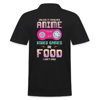 Es Sei Denn, Es Handelt Sich Um Anime-videospiele - Männer Poloshirt - Schwarz - Hinten - Kai (181cm)
