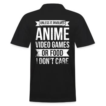 Es Sei Denn, Es Handelt Sich Um Anime-videospiele - Männer Poloshirt - Schwarz - Hinten - Kai (181cm)