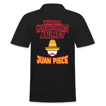 Was Ist Ein Mexikaner-lieblings-anime? Juan Stück - Männer Poloshirt - Schwarz - Hinten - Kai (181cm)