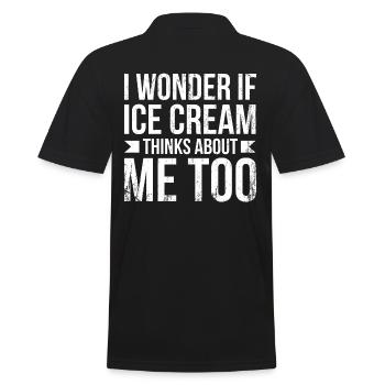 Je me demande si Ice Cream for Frozen et moi - Polo Homme - noir - Dos - Kai (181cm)