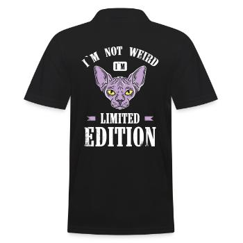 I'm not weird, I'm limited edition for - Men's Polo Shirt - black - Back - Kai (181cm)