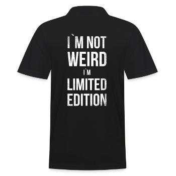 I'm not weird, I'm limited edition for - Men's Polo Shirt - black - Back - Kai (181cm)
