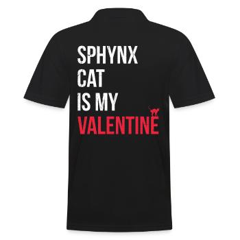 Sphynx-katze Ist Mein Valentinsgruß-entwurf Für - Männer Poloshirt - Schwarz - Hinten - Kai (181cm)