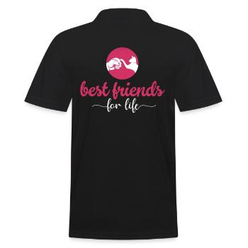 Best Friends For Life Design For - Men's Polo Shirt - black - Back - Kai (181cm)
