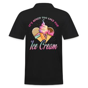 Il ne fait jamais trop froid pour la crème glacée pour le sucré congelé - Polo Homme - noir - Dos - Kai (181cm)