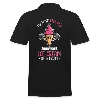 Je suis dans la crème glacée de fitness pour congelé - Polo Homme - noir - Dos - Kai (181cm)