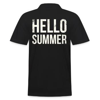 Hello Summer Ice Cream Design pour surgelé - Polo Homme - noir - Dos - Kai (181cm)