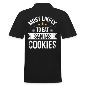 Très probablement mange des biscuits de Noël pour - Polo Homme - noir - Dos - Kai (181cm)