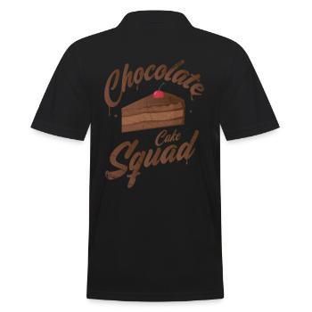 Chocolate Cake Squad pour les boulangers ou les amateurs de pâtisserie - Polo Homme - noir - Dos - Kai (181cm)