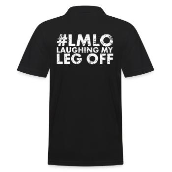 Lmlo Lacht Mein Bein Für Amputierten Amputierten - Männer Poloshirt - Schwarz - Hinten - Kai (181cm)