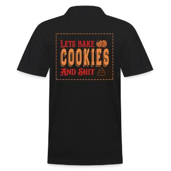 Laisse des biscuits et de la merde au boulanger ou au four - Polo Homme - noir - Dos - Kai (181cm)