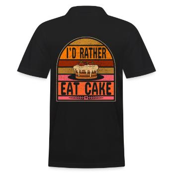 Je préférerais un gâteau pour les boulangers ou les fans de pâtisserie - Polo Homme - noir - Dos - Kai (181cm)