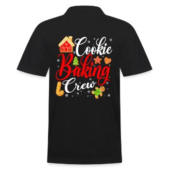 Cookie baking crew for baking or baking - Men's Polo Shirt - black - Back - Kai (181cm)