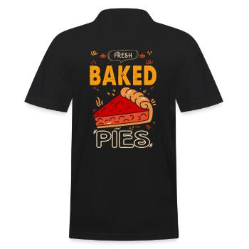 Freshly baked cakes for bakers or baking fans - Men's Polo Shirt - black - Back - Kai (181cm)