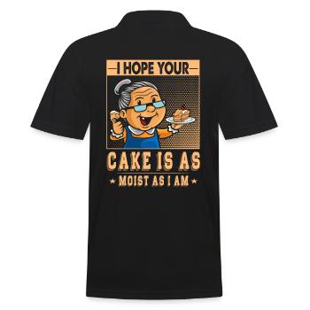 Ich Hoffe, Ihr Kuchen Ist So Saftig Wie Ich Für - Männer Poloshirt - Schwarz - Hinten - Kai (181cm)