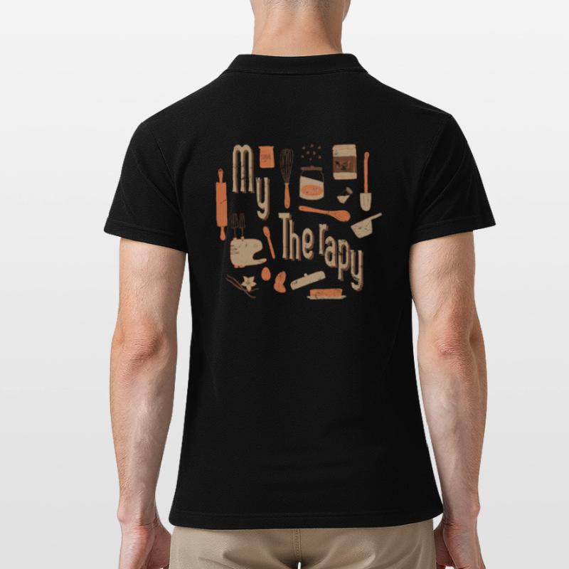 My Therapy Baking Design Für Bäcker Oder Backfans Männer Poloshirt