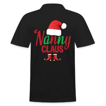 Nanny Claus Design Für Großmutter Oma - Männer Poloshirt - Schwarz - Hinten - Kai (181cm)