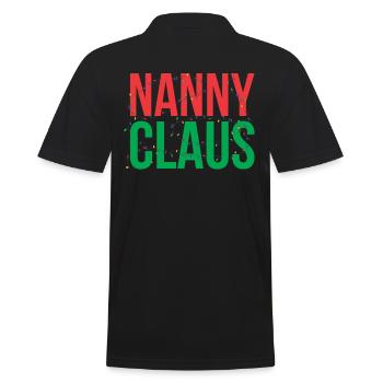 Nanny Claus Design Für Großmutter Oma - Männer Poloshirt - Schwarz - Hinten - Kai (181cm)