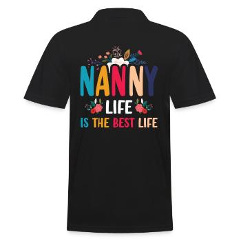 Das Nanny-leben Ist Das Beste Leben Für Großmutter - Männer Poloshirt - Schwarz - Hinten - Kai (181cm)